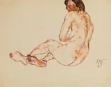 Otto Rudolf Schatz, Seated female nude