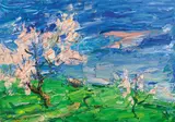 Viktor Lederer, Flowering trees, 2004, oil on canvas