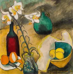 Gerhild Diesner, Still life with lily, 1946, oil on canvas