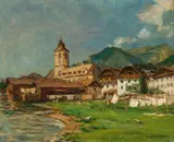 Adolf Helmberger, St. Wolfgang, 1909, oil on cardboard
