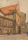 Erwin Pendl, Vienna, Kapuzinerkirche, 1917, watercolour on paper