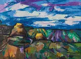 Maximilian Florian, Landscape (Die dunkle Erde), 1959, oil on canvas