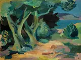 Karl Hauk, Bay in Croatia, c. 1930, oil on cardboard