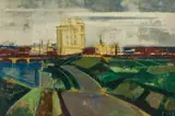 Joseph Floch, City entrance, 1954, oil on canvas