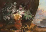 Ernst Nepo, Still life with flowers, 1947, pastel on paper
