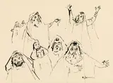 Heinrich Sussmann, Mixed lot: four drawings, 1962/1970, India ink on paper