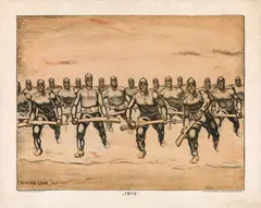 Albin Egger-Lienz, 1915, Prämienblatt der Gesellschaft für vervielfältigende Kunst, Vienna, 1915, original lithograph; unframed
