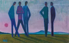 Werner Berg, Kegler, Sommerabend, 1979, oil on canvas