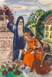 Franz von Zülow, From the Parzival cycle: Parzival with the hermit Trevreszent