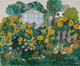 Marie von Zülow, Cottage in the garden of the Zülow family, 1909, mixed media on paper