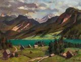 Emil Beischläger, Lake Wolfgang, oil on canvas