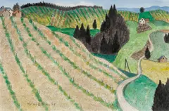 South Styria by Herbert Breiter, 1991, watercolour on paper, sold Mar 2020