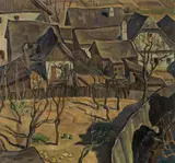 Josef Gassler, View of a village, 1920, oil on canvas