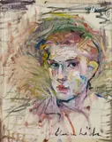 Arnold Clementschitsch, Portrait of a boy, 1955, oil on canvas
