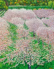 Peter A. Etzer, Marillenblüte, 1999, oil on canvas