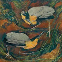 Fritz Zerritsch, Birds, 1939, oil on cardboard