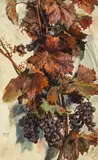 Robert Fuchs, Red vine tendrils, 1939, oil on panel