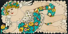 Bertold Löffler, Poster "Fliegender Putto, 1912, colour lithograph on paper