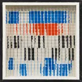 Marc Adrian, Q33, 1963, installation behind glass; collage behind edelit-glass