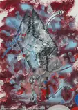 Mädchenblut by Christian Ludwig Attersee, 1997, mixed media on paper; framed, sold Mar 2020