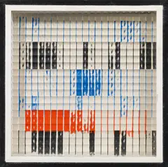 Marc Adrian, Q 36, 1963-65, installation behind glass; collage behind edelit-glass