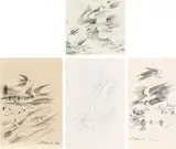 Anton Lehmden, Mixed lot of 4 items (birds)