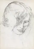 Leherb, Sketch: slave (Fayence Australien), 1980-92, graphite pencil on paper; unframed
