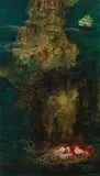 Christoph Donin, Figure in a landscape, oil on hardboard; framed