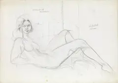 Le regard qui tue by Leherb, pencil on paper; unframed, offered Mar 2020