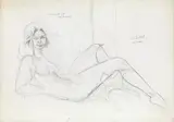 Leherb, Le regard qui tue, pencil on paper; unframed