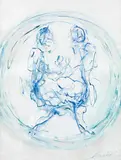 Peter Bischof, Untitled, 1973, watercolour on paper; framed