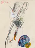 Franz Ringel, Untitled, 1991, mixed media on paper; framed
