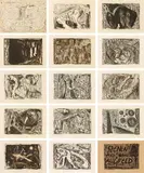 Gunter Damisch, Scenes in Augfeld, 1984, 14 etchings on paper with original portfolio