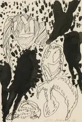 Peter Pongratz, Untitled, 1994, India ink on paper; unframed