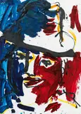 Otto Muehl, Head, 1985, watercolour on paper; framed