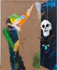 Adi Holzer, Conversation with the afterworld, 2005, oil on canvas; unframed