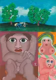 Robert Zeppel-Sperl, Untitled, 1984, mixed media on paper; framed