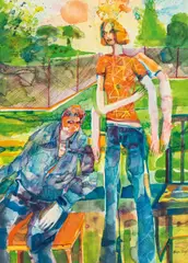Heinz Stangl, Untitled, 1973, mixed media on paper; unframed