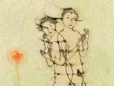 Anna Stangl, I see you, 1999, mixed media on paper; framed