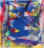 Gottfried Mairwöger, The dividing line, oil on canvas; framed