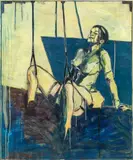 Peter Sengl, Ursulahang, 1988, oil on canvas; framed