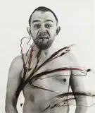 Untitled by Arnulf Rainer, photograph, painted over; framed, offered Mar 2020