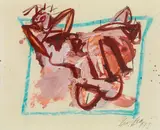 Jürgen Messensee, Untitled, 1987, mixed media on paper; framed