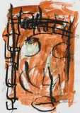 Günther Förg, Untitled, 1990, mixed media on paper; framed