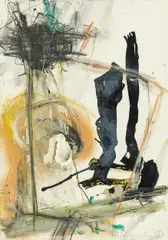 Manfred Hebenstreit, Untitled, 1987, mixed media on paper; framed