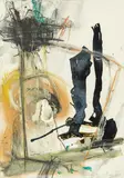 Manfred Hebenstreit, Untitled, 1987, mixed media on paper; framed