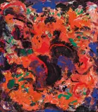 Hildegard Joos, Untitled, oil on canvas; framed