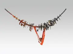 Walter Weer, Garland, 1985, cardboard and paper, painted, art paper-maché, FX-tube