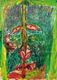 Franz Ringel, Untitled, mixed media on paper; framed