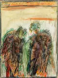 Franz Ringel, Untitled, mixed media on paper; framed